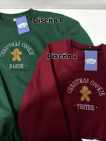 HOODIE GALLETA BAKER/TESTER-NAVIDEÑO-BORDADO