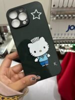 Cases para celular Hello Kitty y su novio matching pareja con letra personalizada - Image 2