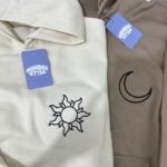 Hoodies/camisetas luna y sol matching pareja bordadas
