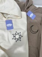 Hoodies/camisetas luna y sol matching pareja bordadas