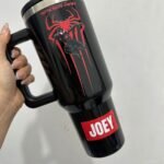 Vaso tipo stanley 40 onzas spiderman nombre personalizado