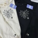 Hoodies/camisetas spiderman telaraña matching pareja bordado