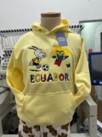 Hoodie Snoopy Ecuador mundial bordado
