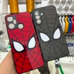 Case celular spiderman rojo y gris oscuro