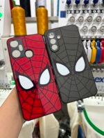 Case celular spiderman rojo y gris oscuro